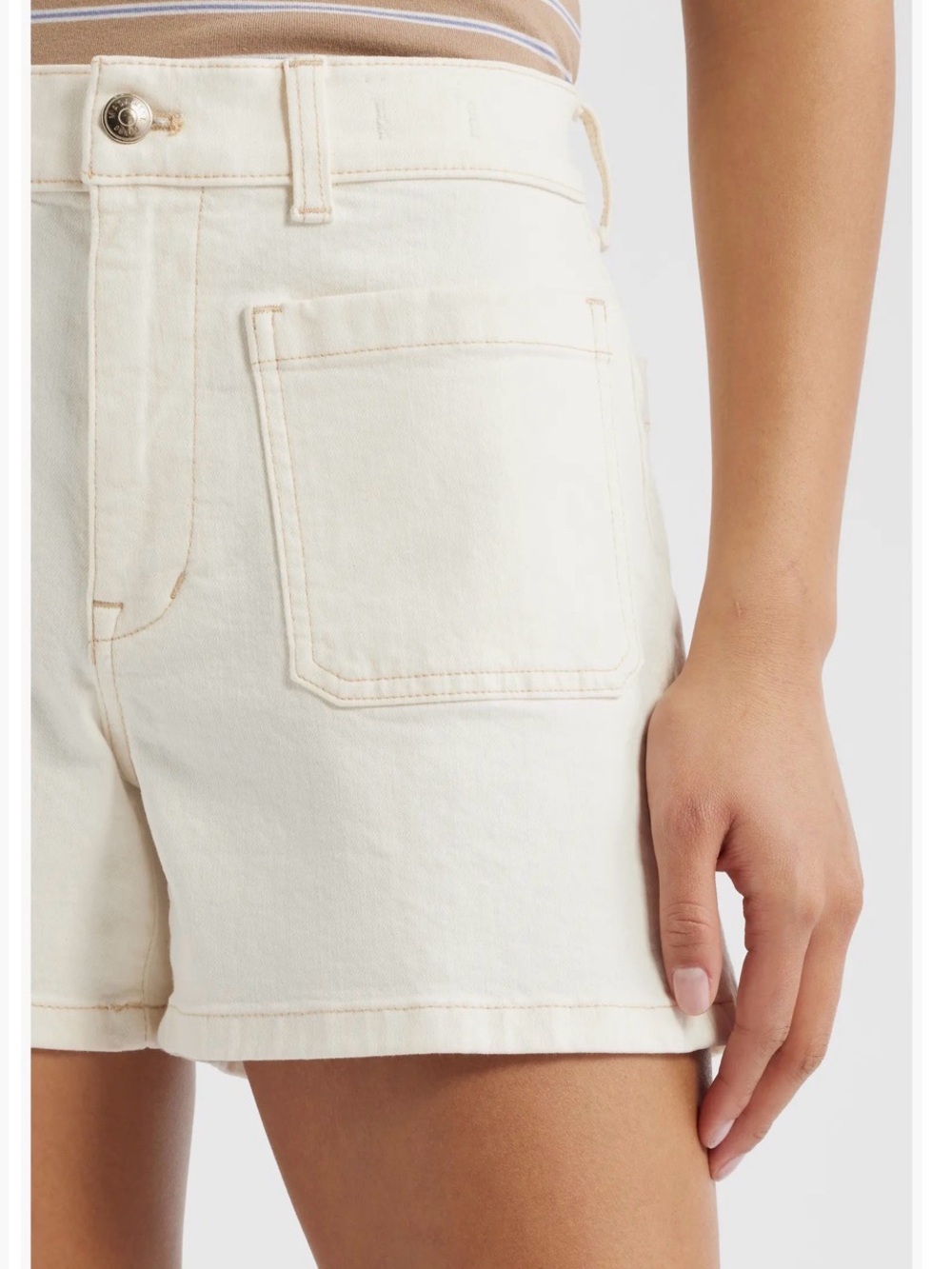 Madewell the Emmy High-Waist Patch Pocket denim Shorts size 27
